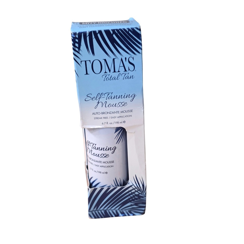 Tomas Total Tan Self-Tanning Mousse 6.7oz Streak Free with‎ Application Mitt NEW